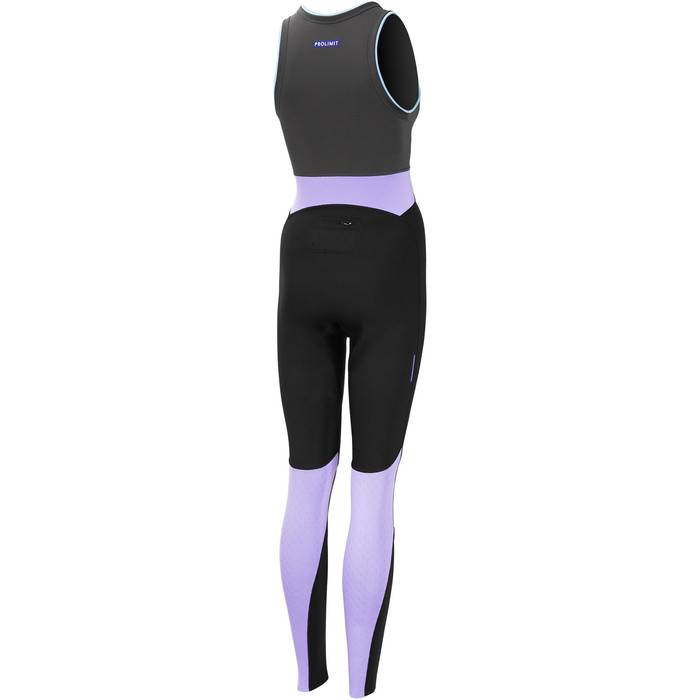 2024 Prolimit Womens Zodiac Airmax 1.5mm SUP Long John Front Zip Wetsuit 400.14725.040 - Black / Lavender